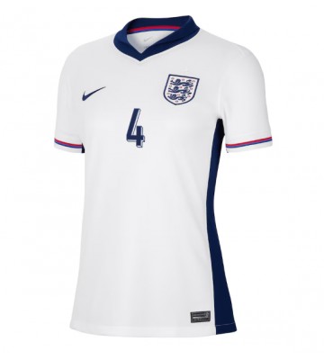 England Declan Rice #4 Hjemmebanetrøje Dame EM 2024 Kortærmet